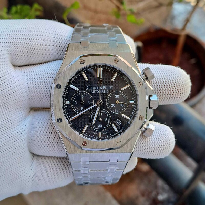 Audemars Piguet Royal Oak Chronograph Full Silver Black Dial