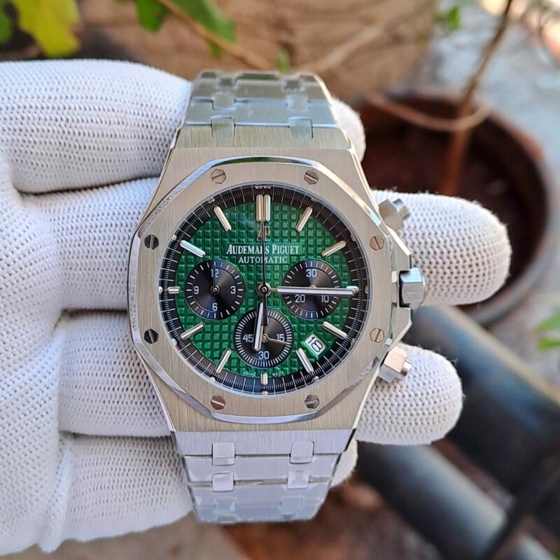 Audemars Piguet Royal Oak Chronograph Full Silver Green Dial