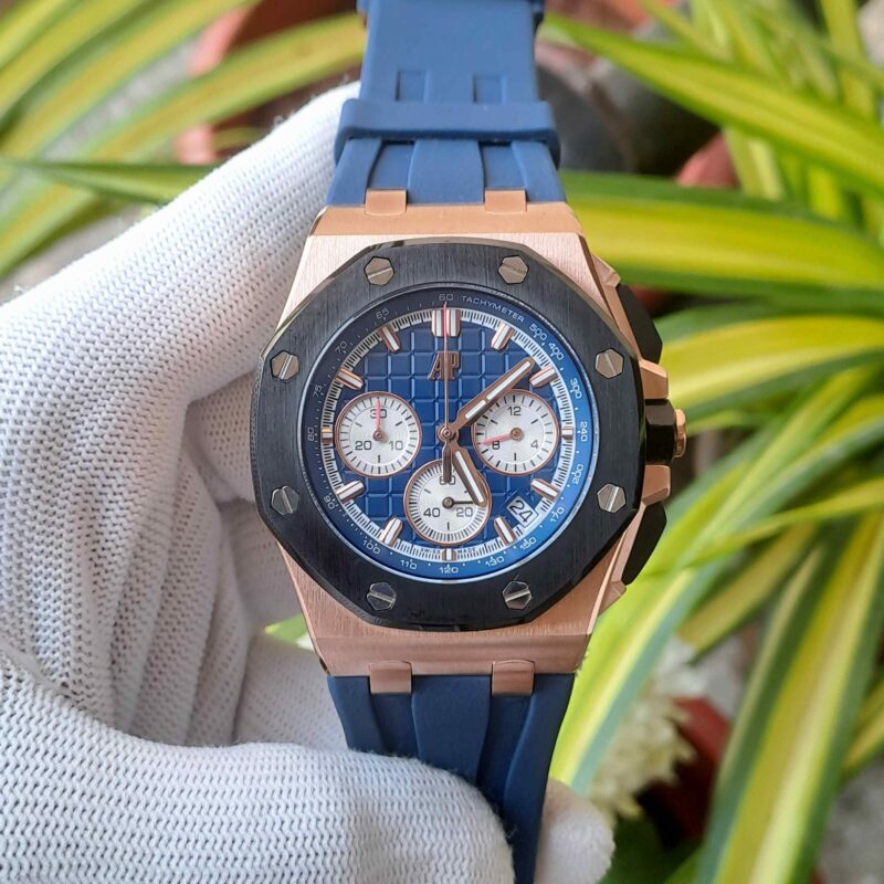 Audemars Piguet Royal Oak Offshore Chronograph Rose Gold Blue Dial