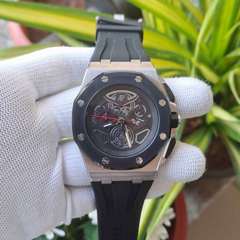 Audemars Piguet Royal Oak Offshore Michael Schumache Full Grey Black Dial Black Rubber
