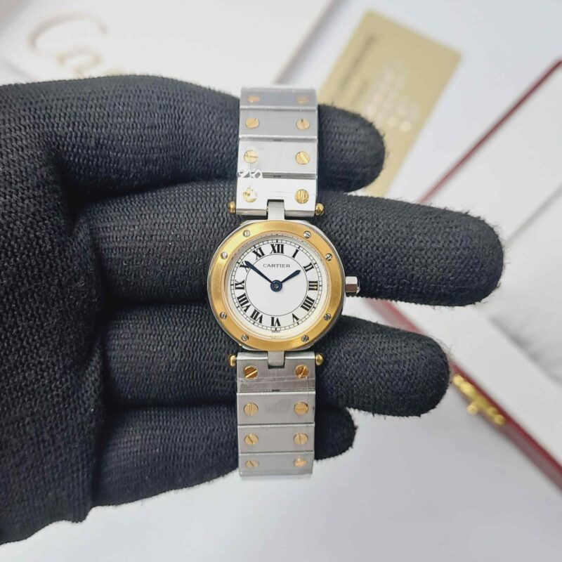 Cartier Pre-owned Santos Dual Tone Steel White Dial