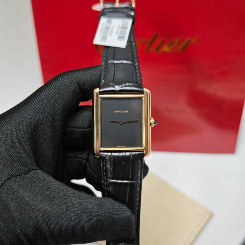 Cartier Tank Solo Rose Gold Black Dial