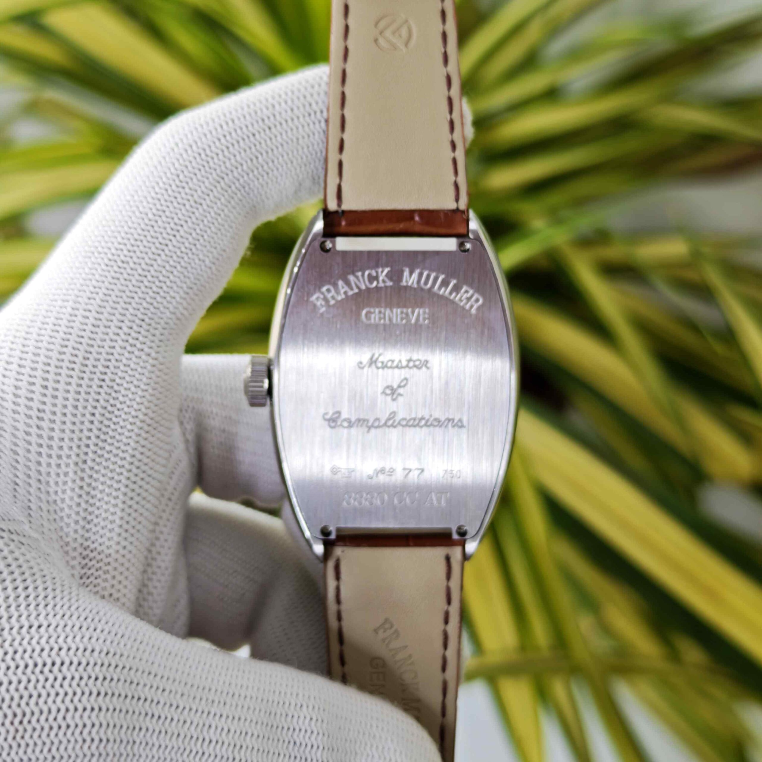 Frank Muller Grand Cintree Curvex Tourbillon White Dial Light Brown Leather - Image 2