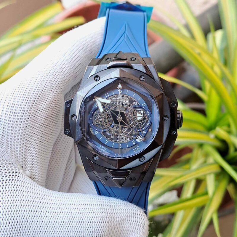 Hublot Big Bang UNICO Sang Bleu II Full Black Blue Dial Blue Rubber