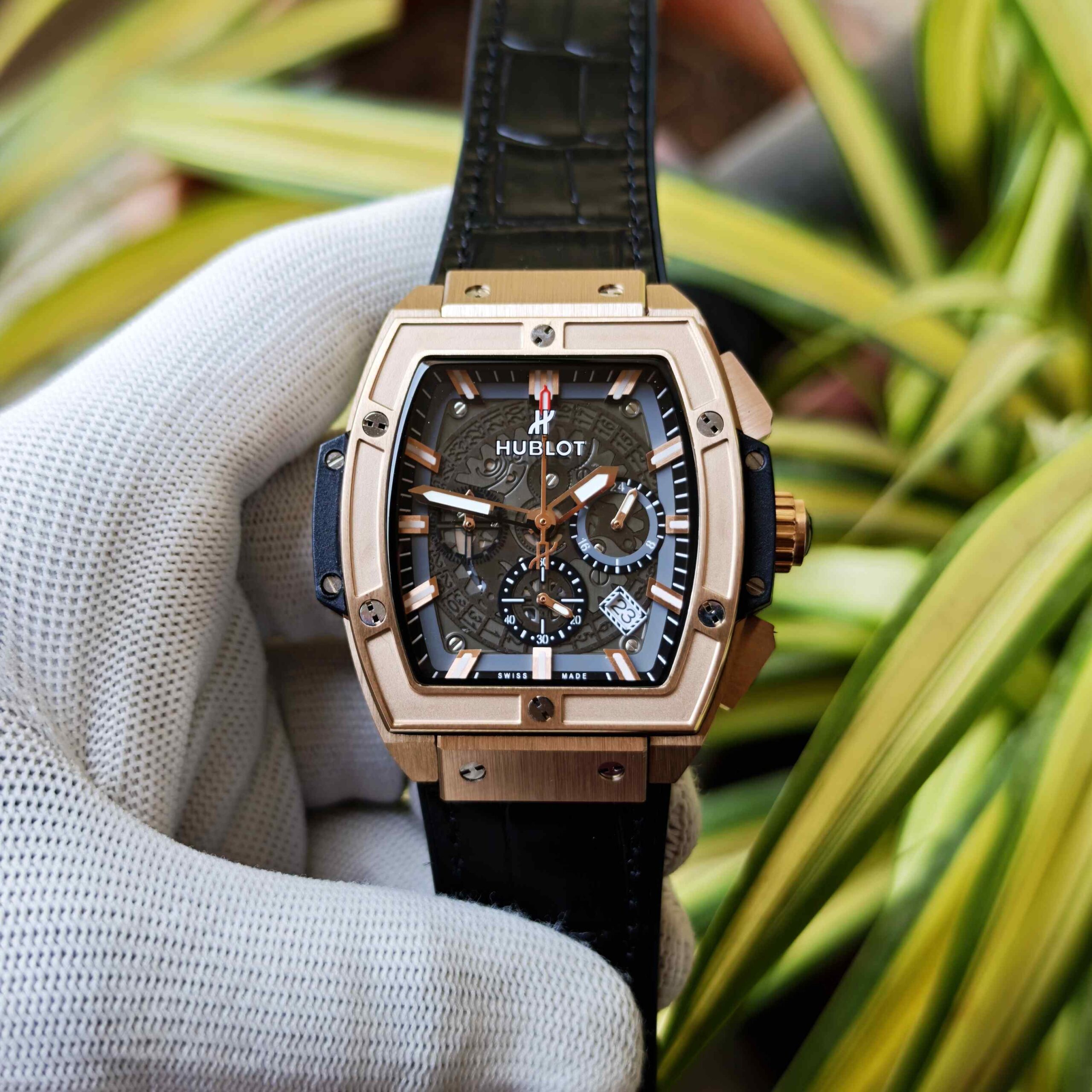 Hublot Limited Edition MP-06 Senna Champion 88 Full Rose Gold Black Dial