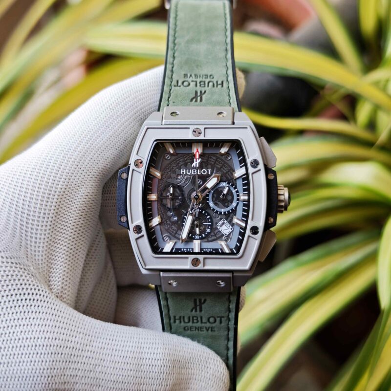 Hublot MP-06 Senna Champion 88 Silver Black Dial Limited Edition Green Leather