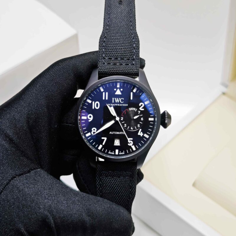 IWC Schaffhausen Big Pilot Top Gun Black Dial Black Nylon Strap