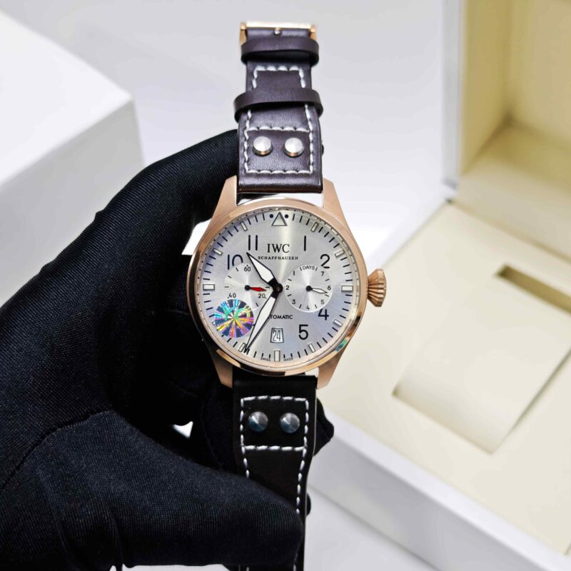 IWC Schaffhausen Big Pilot Top Gun Rose Gold White Dial