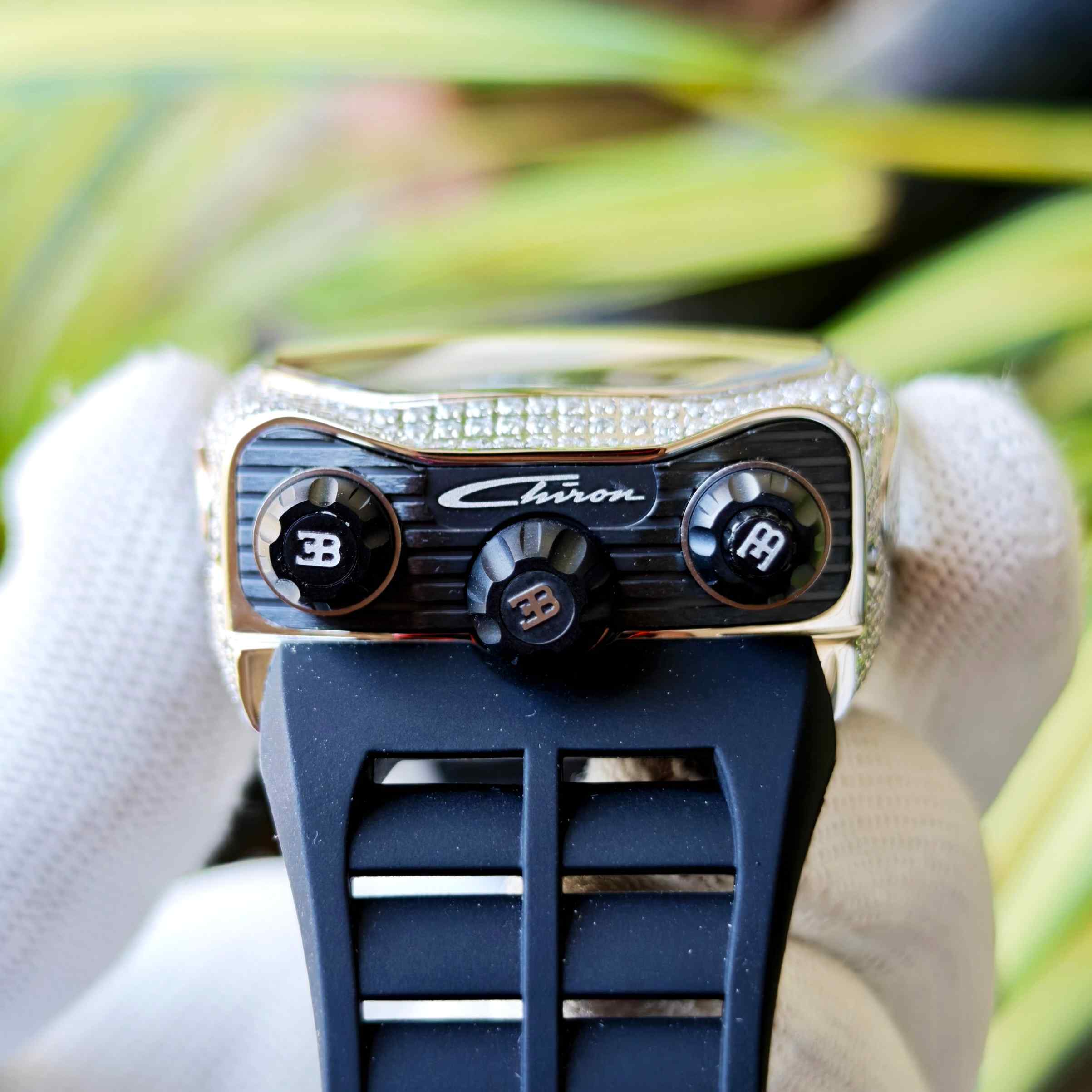 Jacob & Co. Bugatti Chiron Tourbillon Diamond Black Rubber Strap - Image 3