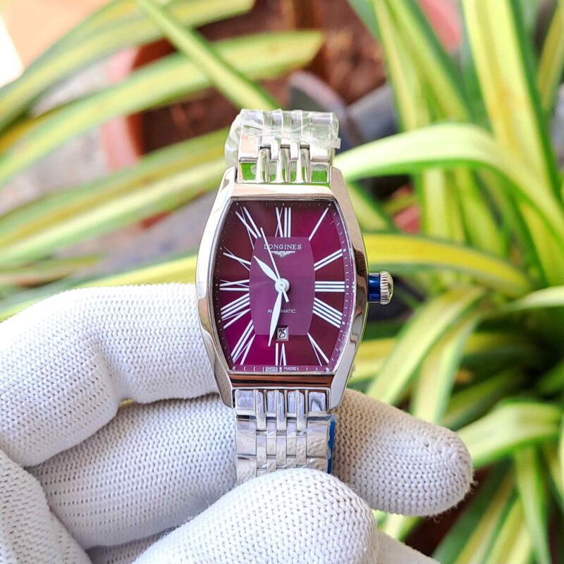 LONGINES EVIDENZA Steel Purple Roman Marking Dial