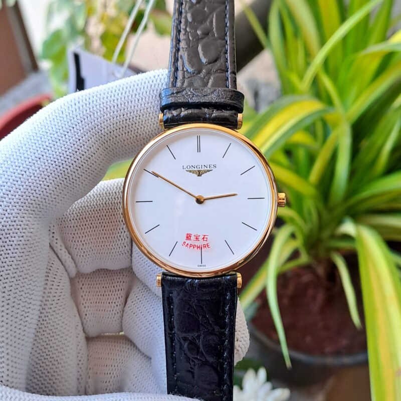 Longines La Grande Classique Gold Bazel White Dial Black