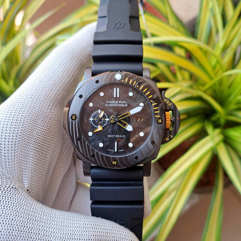 Luminor Panerai The Navy Seals Black Dial Black Rubber