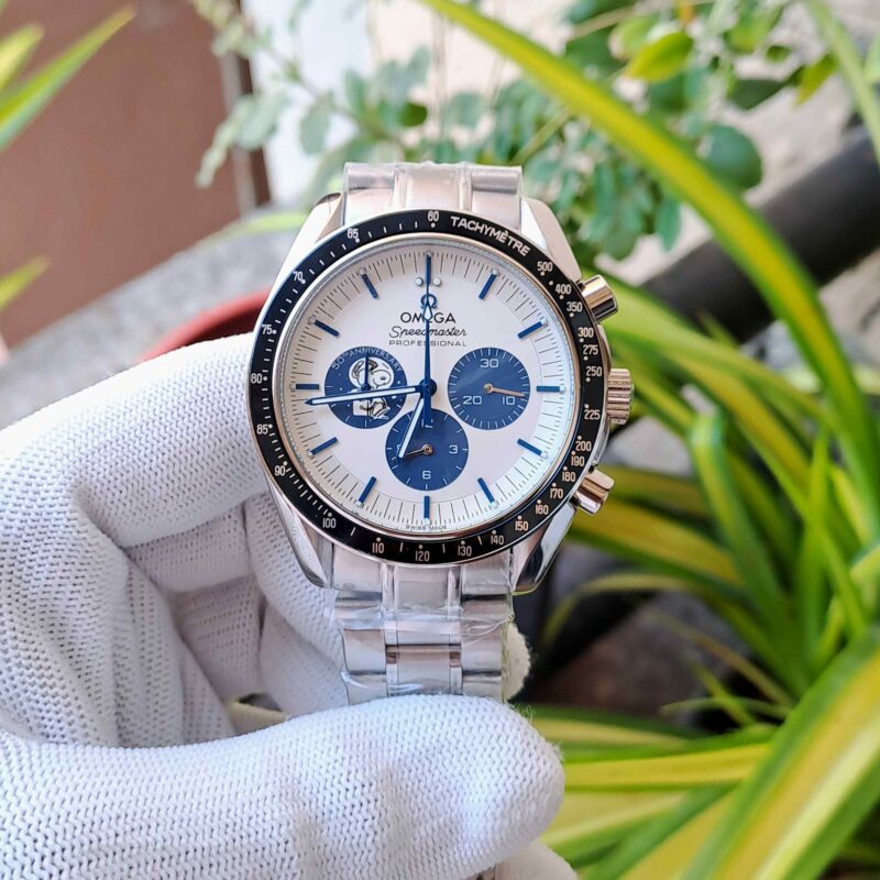 OMEGA Speedmaster Moonwatch 50th Anniversary Series Silver Blue