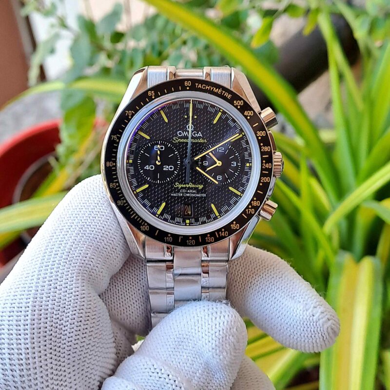 Omega Speedmaster Steel Black Dial Stainless Steel Strap