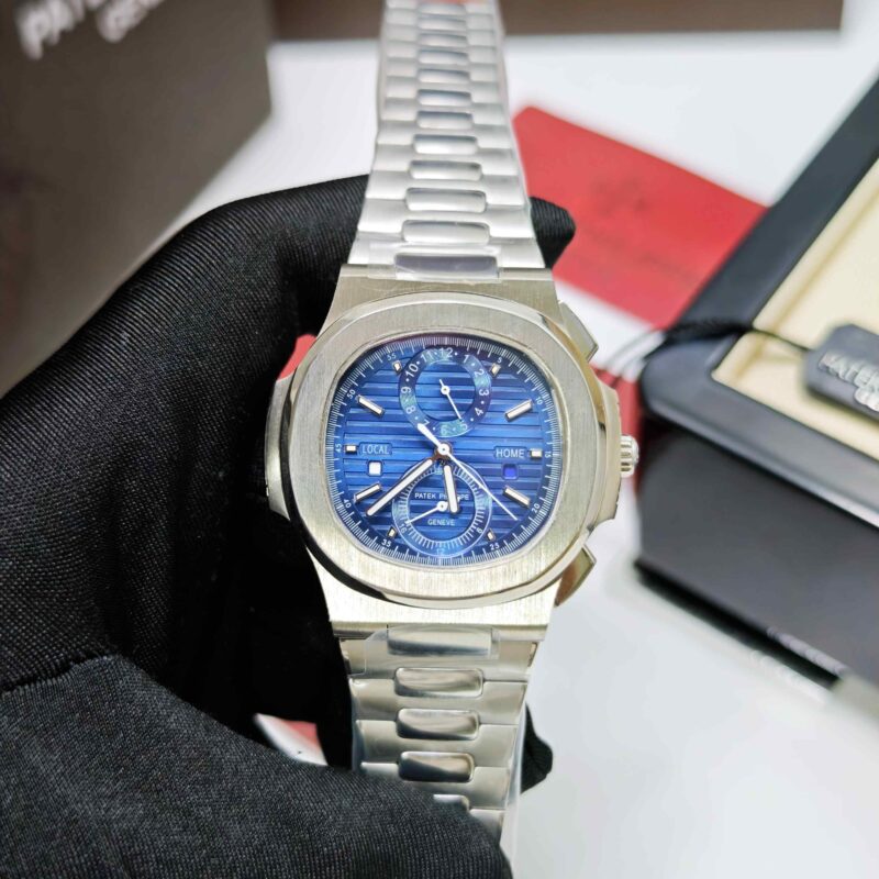 Patek Philippe Nautilus Chronograph Travel Time Blue Dial