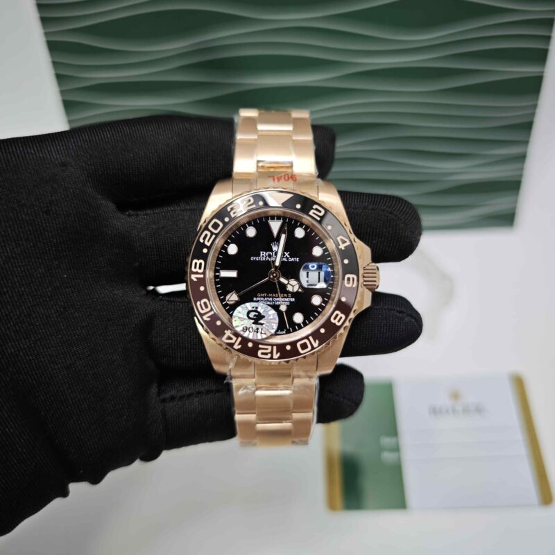 Rolex GMT-Master II Full Rose Gold Rootbeer Semi ETA