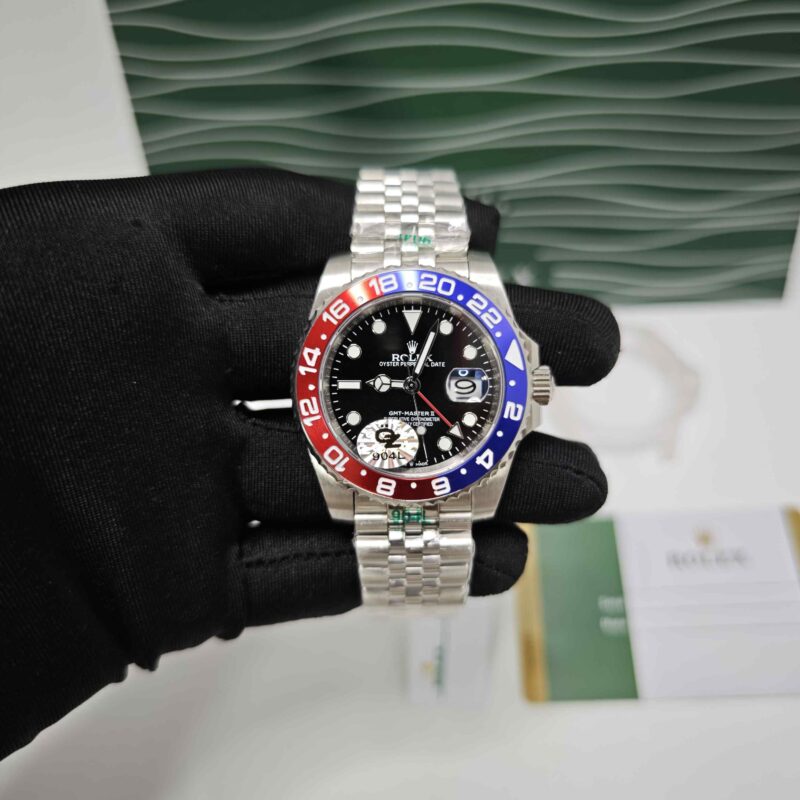 Rolex GMT Master II Pepsi Edition Steel Black Dial Semi ETA