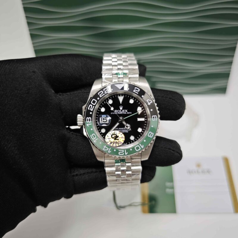 Rolex GMT-Master II “Sprite” Jubilee Bracelet Steel Black Dial Semi ETA