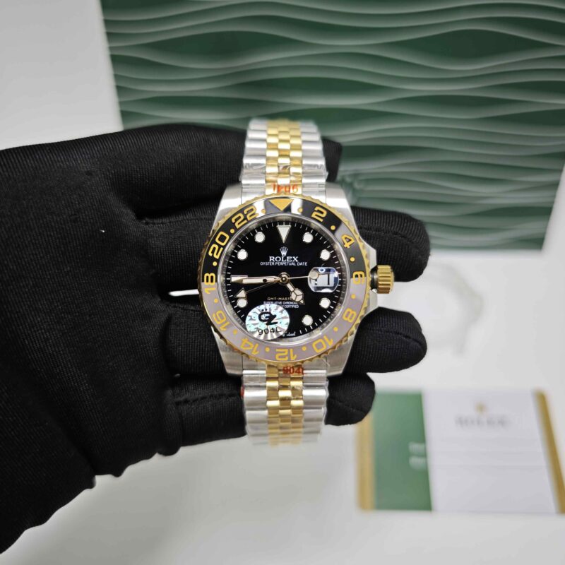 Rolex GMT-Master II Steel Black Dial Dual Tone Semi ETA