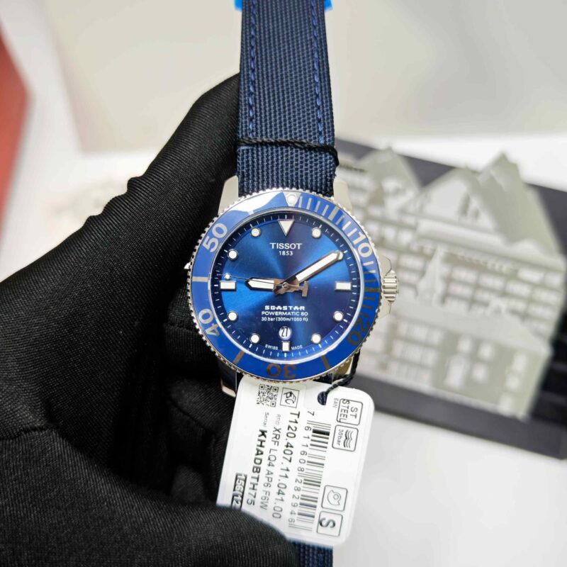 Tissot Seastar 1000 Powermatic 80 Blue Dial Blue Nylon Strap