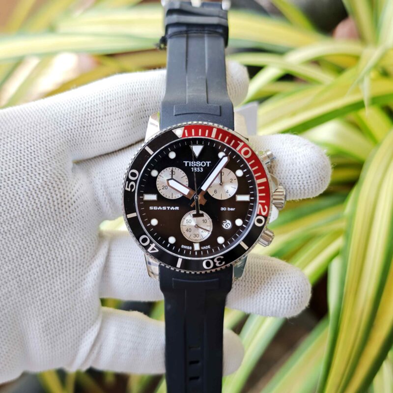 Tissot T-Race Chronograph Black Dial Black Strap