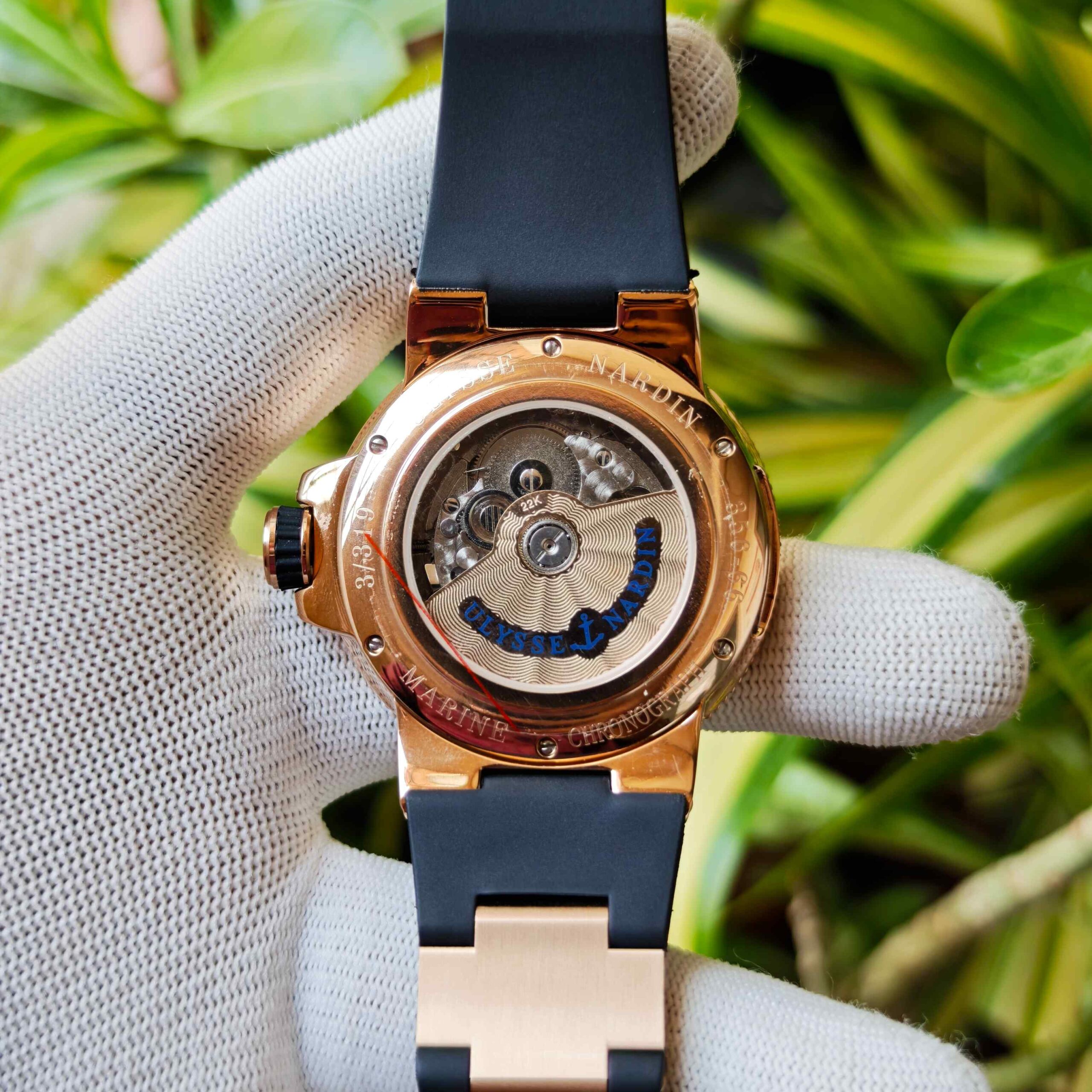 Ulysse Nardin Marine Chronometer Rose Gold White Dial - Image 4