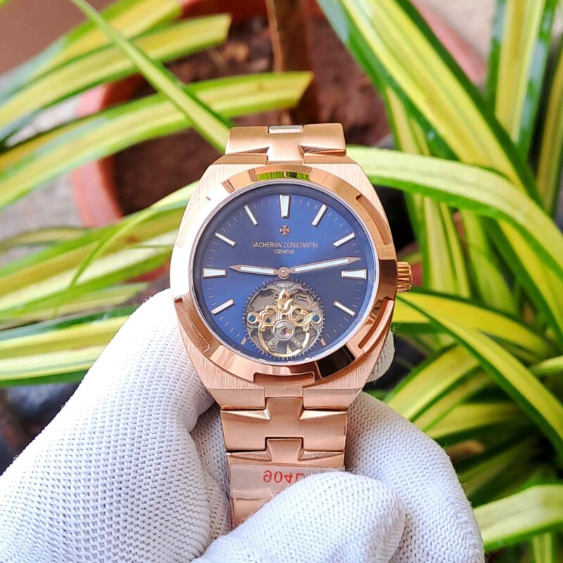 Vacheron Constantin Overseas Tourbillon Rose Gold Blue Dial