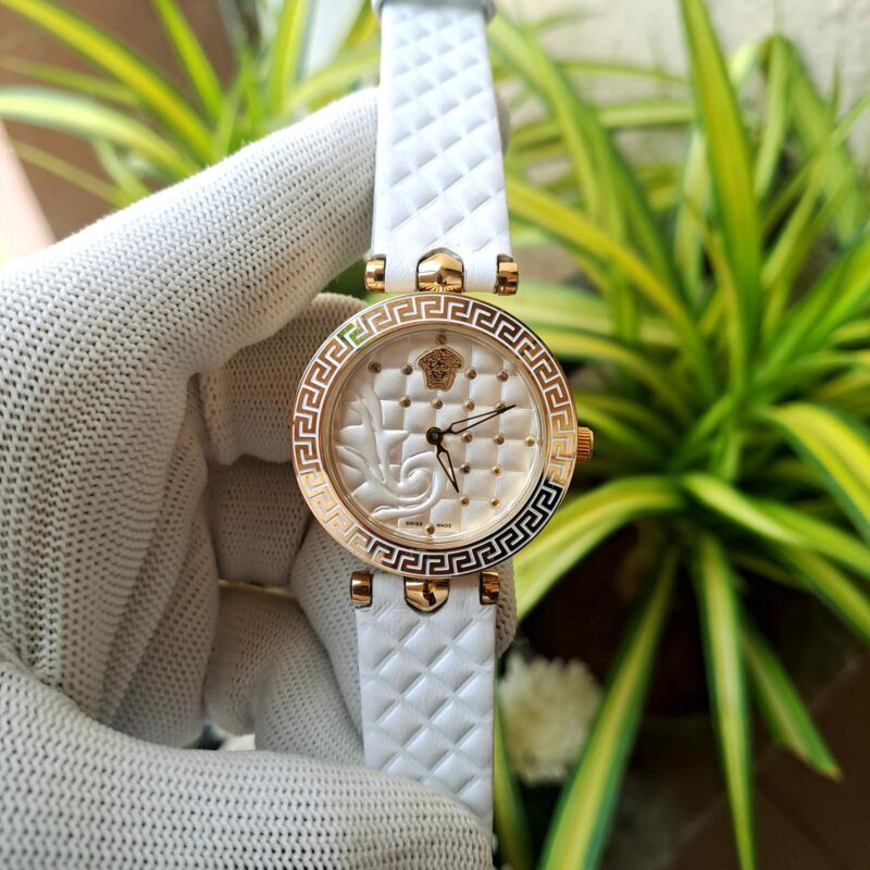 Versace vanitas Micro White Dial White Leather