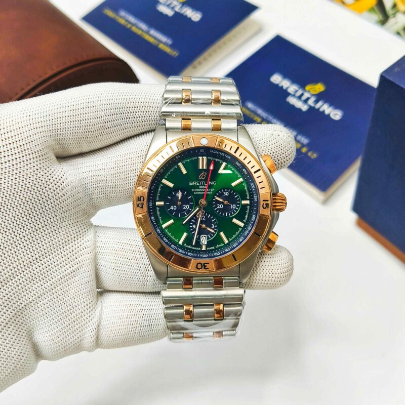Breitling Chronometer 1884 Dual Tone Green Dial