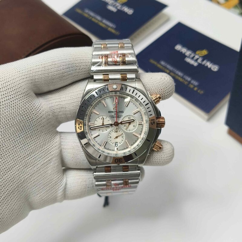 Breitling Chronometer 1884 Dual Tone White Dial