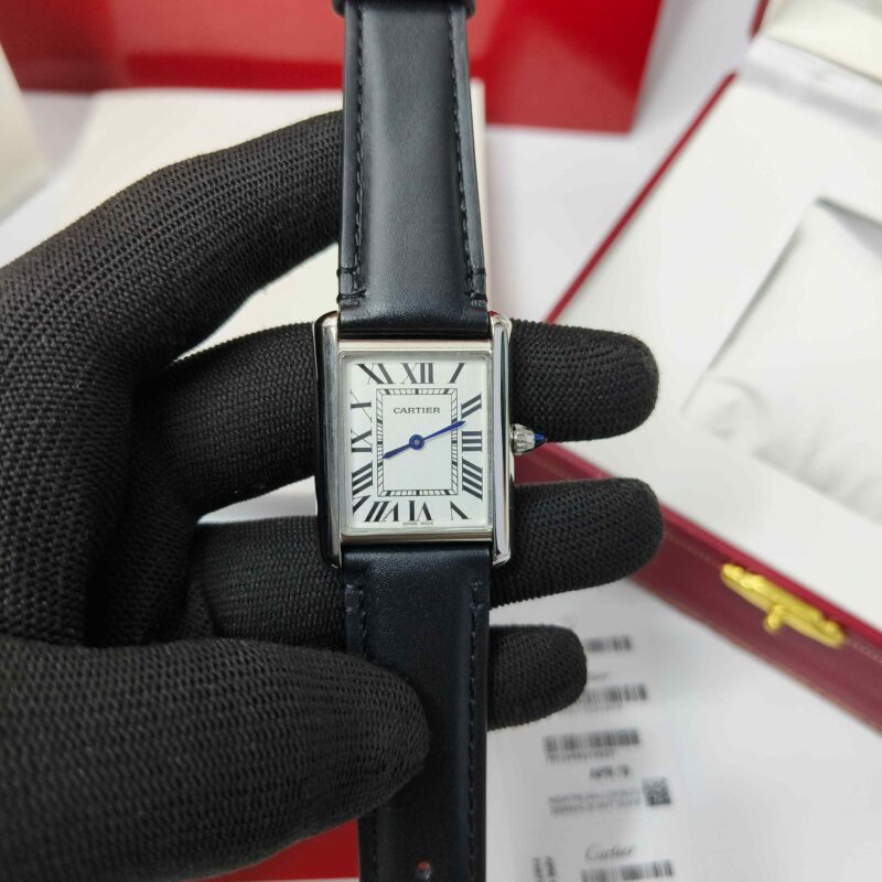 Cartier Tank Must Roman Marker Full Black White Dial