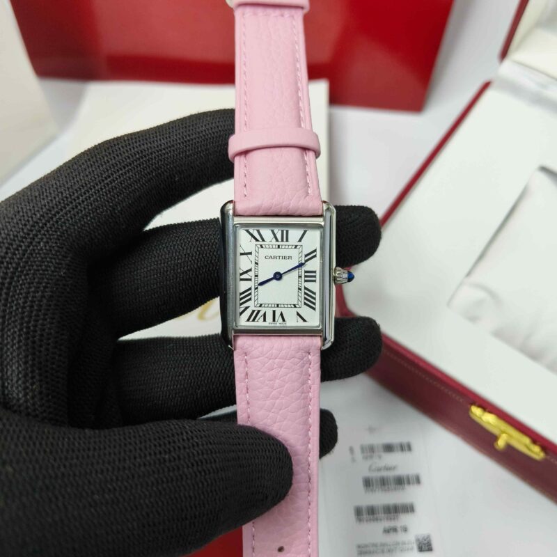 Cartier Tank Must Roman Marker Full Pink White Dial