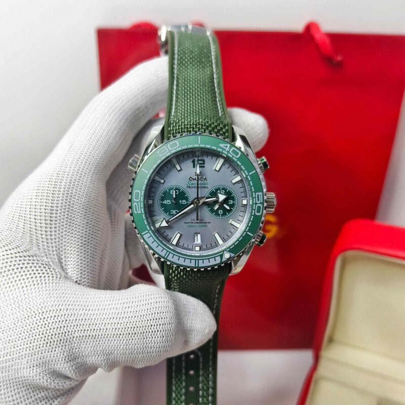 Omega Seamaster Planet Ocean 600M Full Green Grey Dial