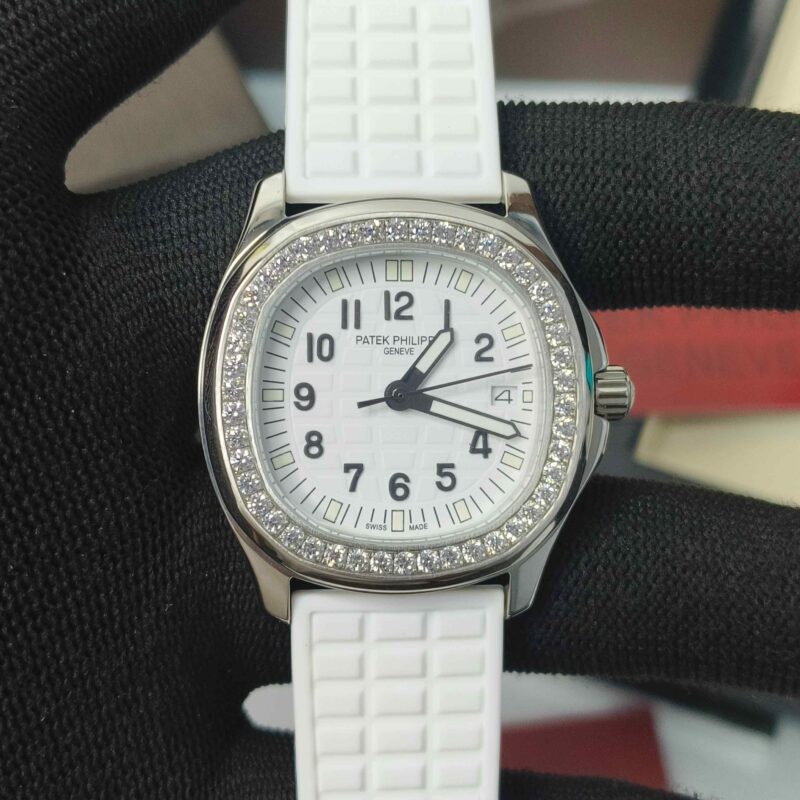 Patek Philippe Nautilus Diamond Bezel White Dial Rubber