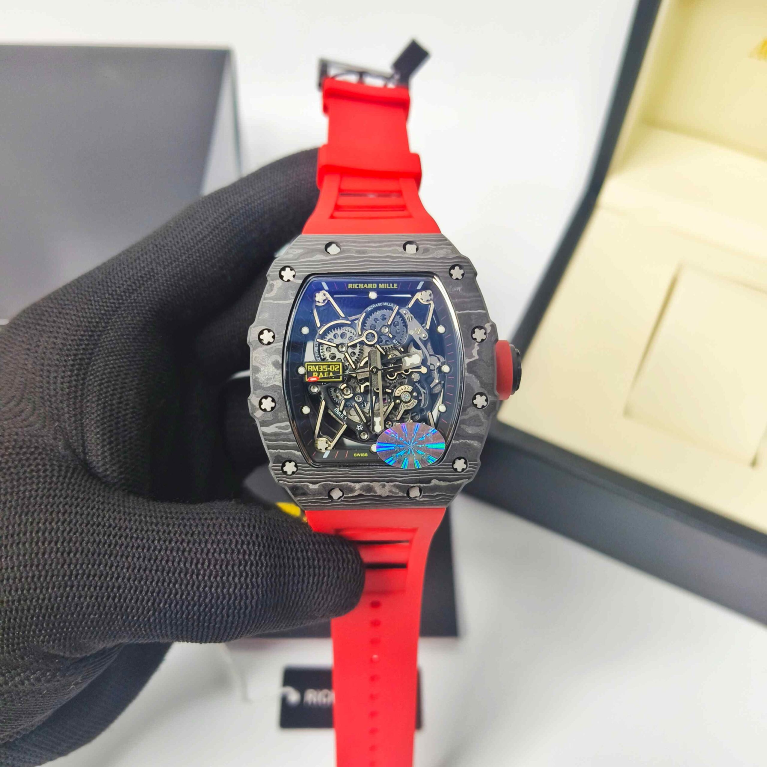 Richaed Mille 35-02 RAFAEL NADAL Black Carbon Red Rubber