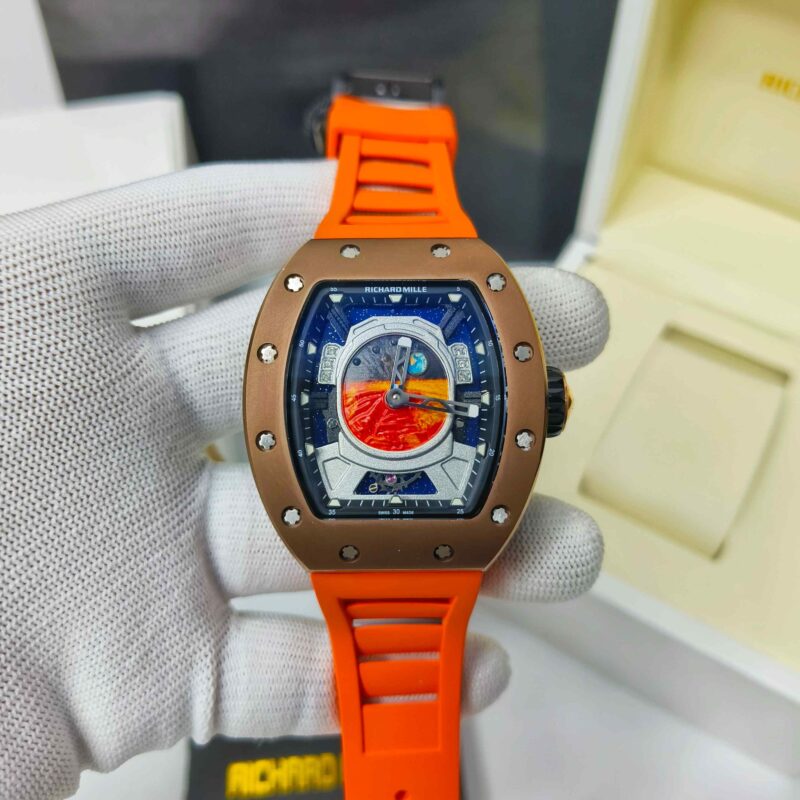 Richard Mille RM52-05 Tourbillon Rose Gold Bazel Orange Rubber