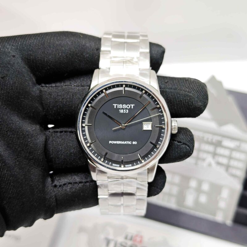 Tissot Luxury Powermatic 80 Stainless Steel Black Dial