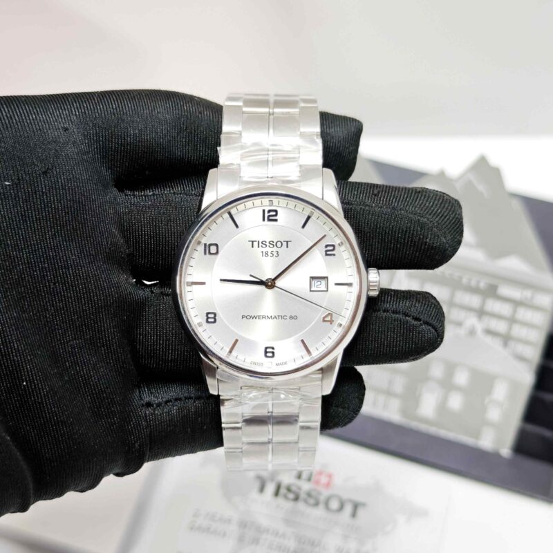 Tissot Luxury Powermatic 80 Stainless Steel White Number Dial