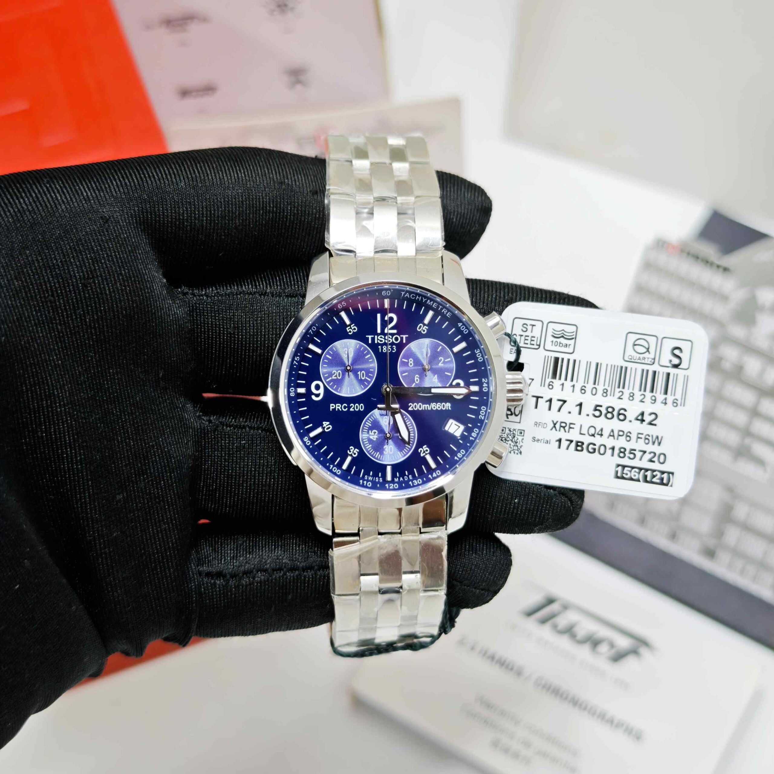 Tissot PRC 200 Chronograph Stainless Steel Blue Dial Store Quality - Image 2