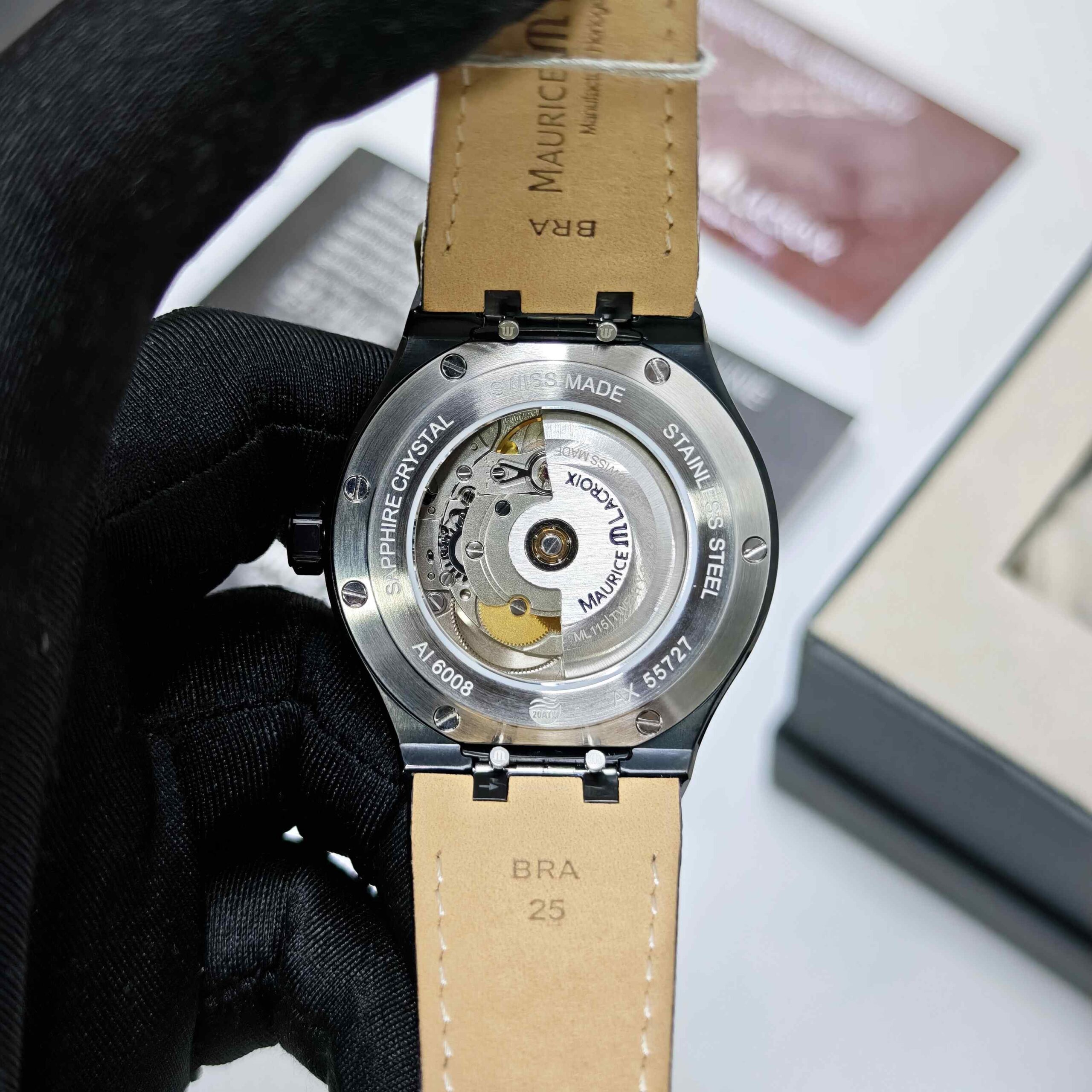 Maurice Lacroix Aikon Steel Black Dial Leather Strap - Image 3