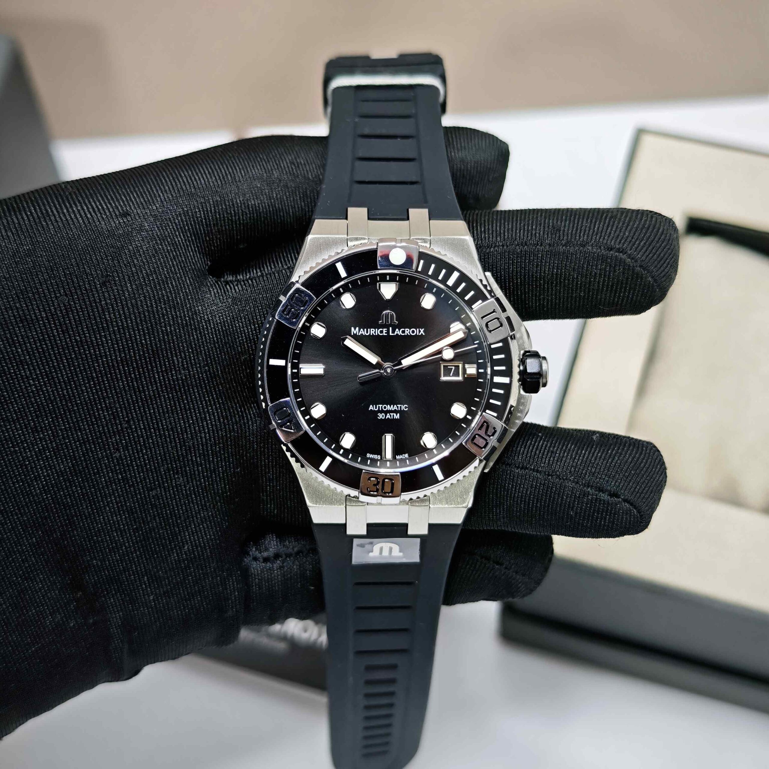 Maurice Lacroix Aikon Venturer Steel Black Dial Rubber Strap - Image 2