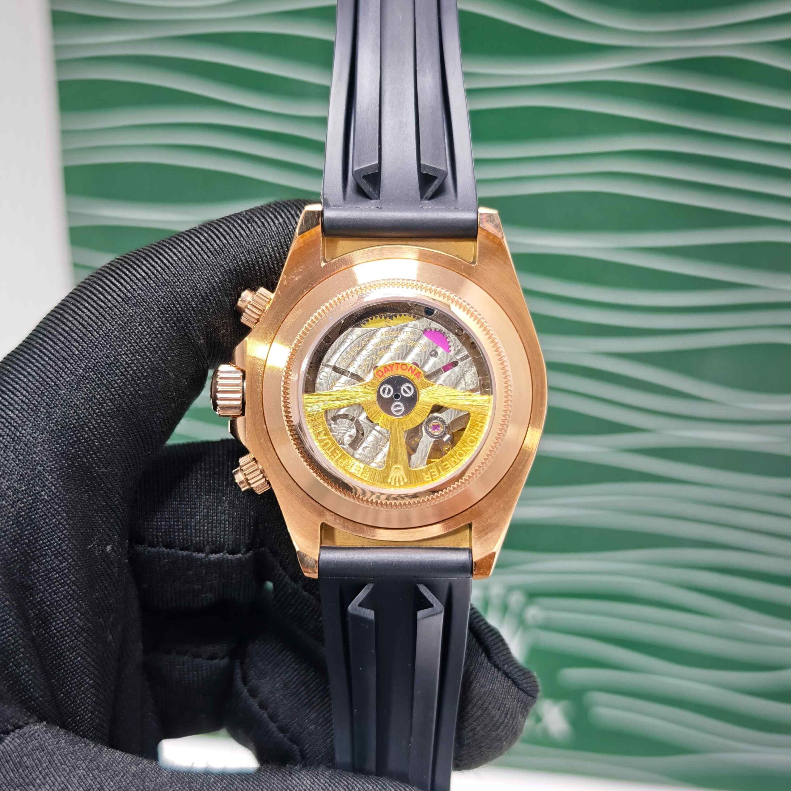 Rolex Oyster Perpetual Cosmograph Daytona Rose Gold Black Dial Semi ETA - Image 2