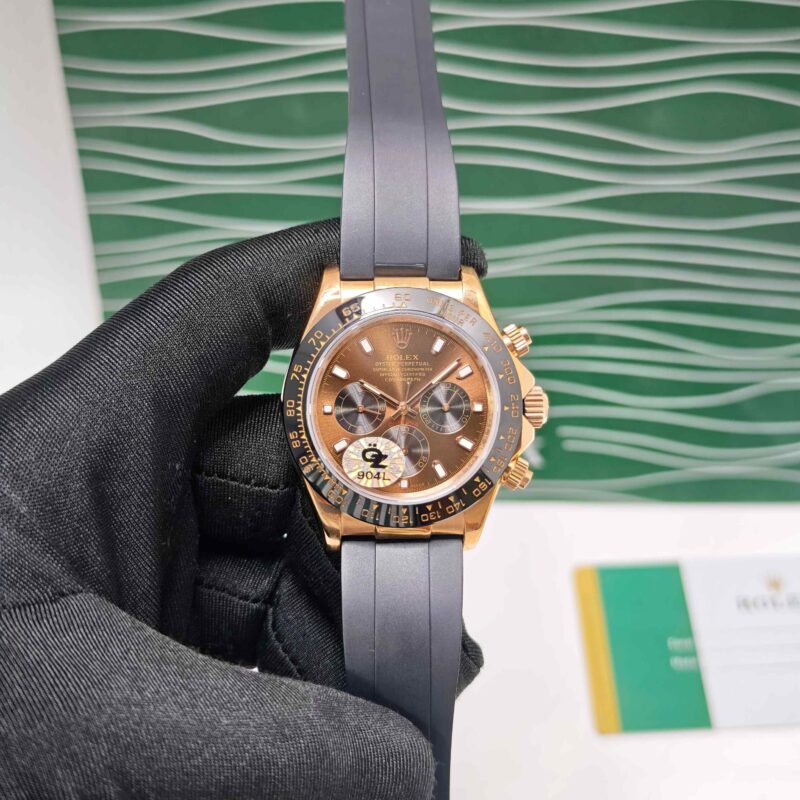 Rolex Oyster Perpetual Cosmograph Daytona Rose Gold Brown Dial Semi ETA