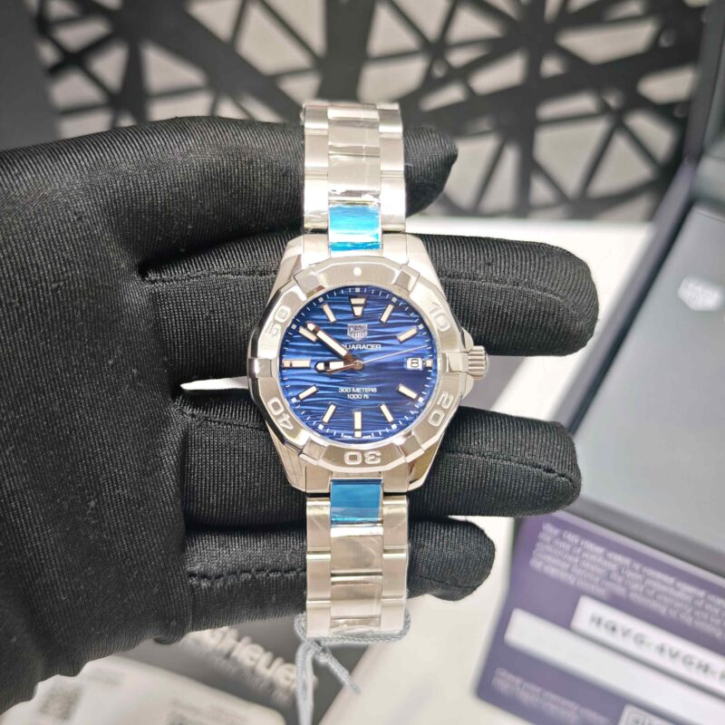 TAG Heuer Aquaracer 300M Stainless Steel Blue Stick Dial Store Quality