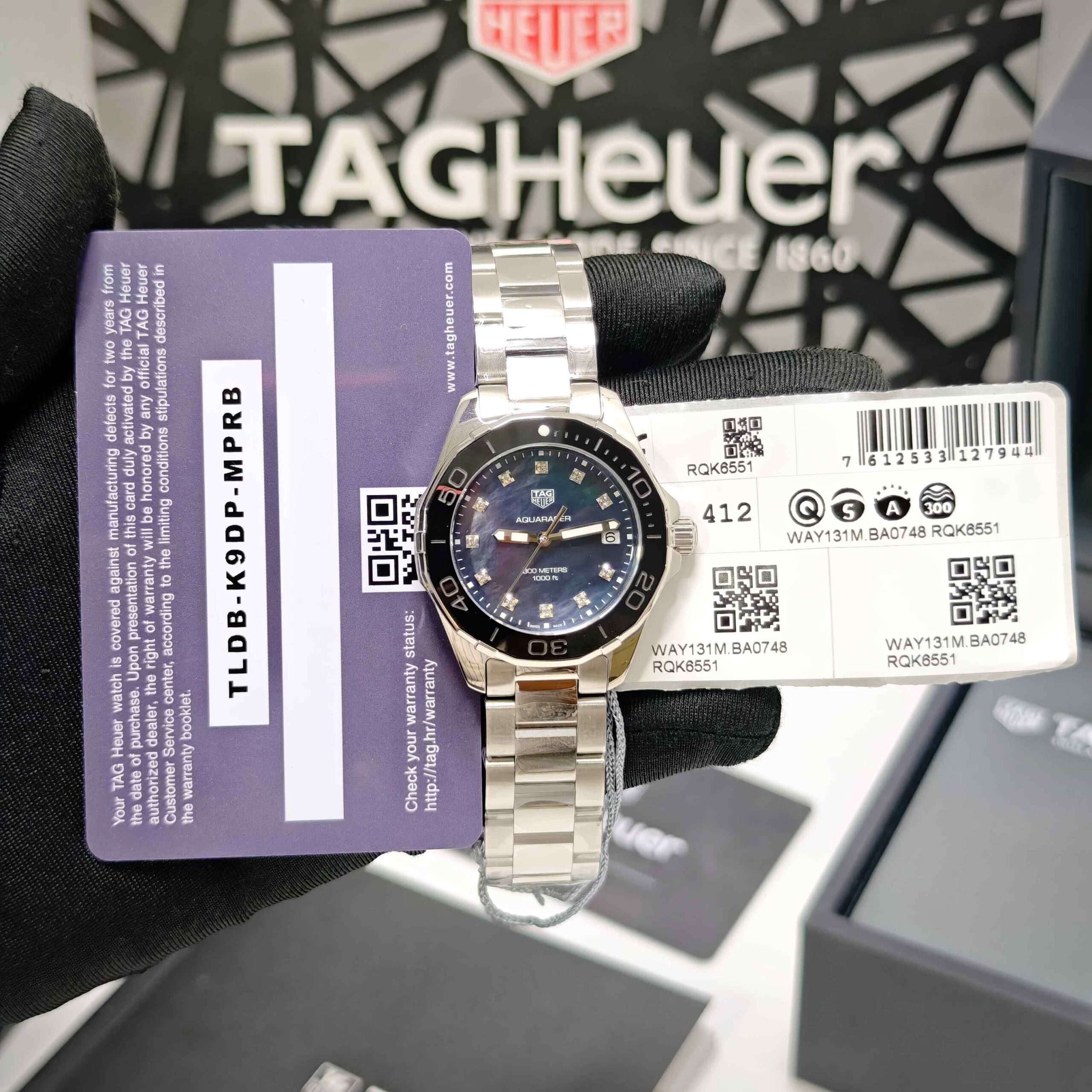 TAG Heuer Aquaracer 300M Stainless Steel Unicorn Colour Diamond Dial Store Quality - Image 4