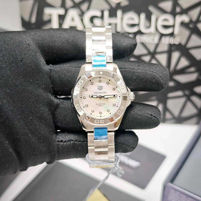 TAG Heuer Aquaracer 300M Stainless Steel White Diamond Dial Store Quality