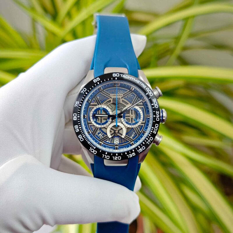 TAG Heuer Carrera X Porsche 963 Racing Chronograph Steel Blue Skeleton Dial
