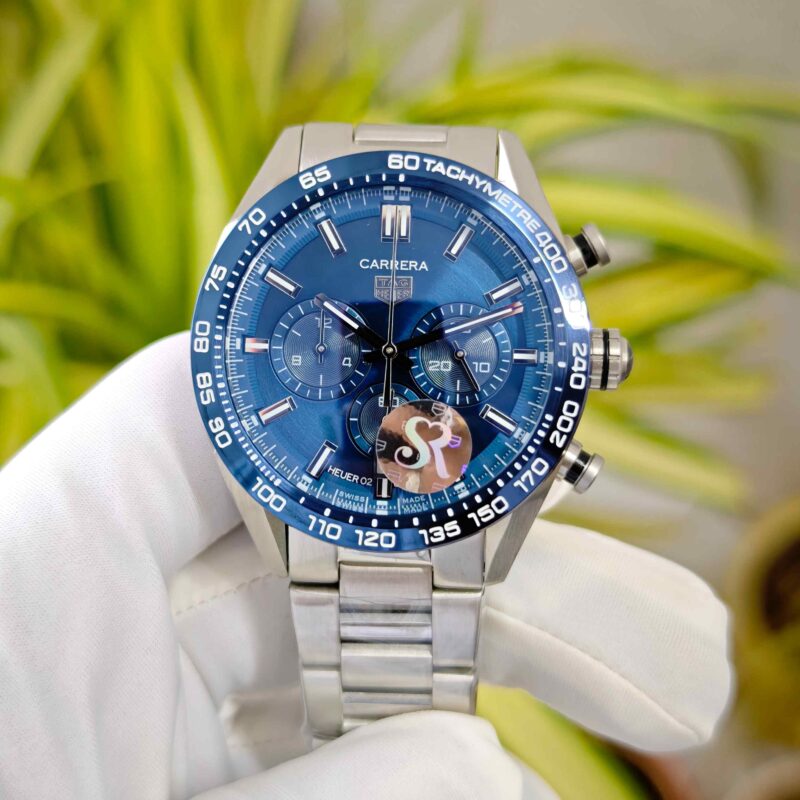 Tag Heuer Carrera Sport Steel Chronograph Blue Dial