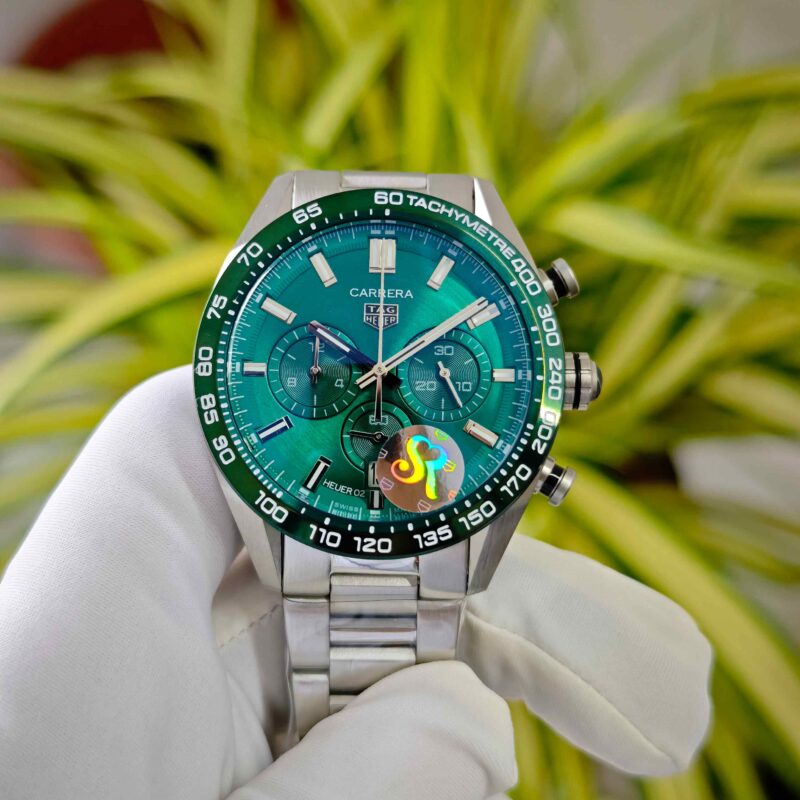 Tag Heuer Carrera Sport Steel Chronograph Tiffeny Green Dial