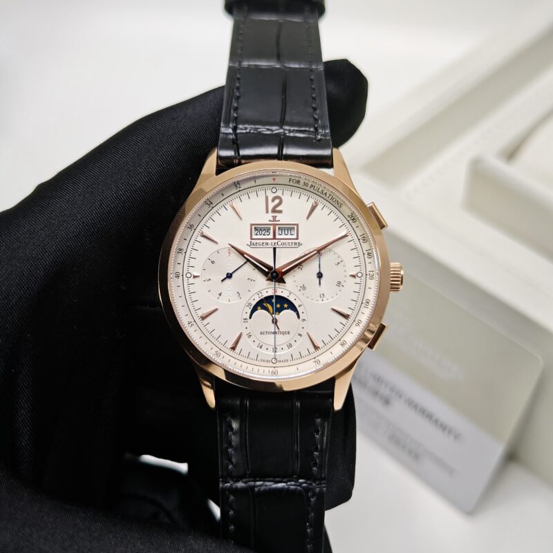 Jaeger-LeCoultre Master Control Chronograph Rose Gold White Dial